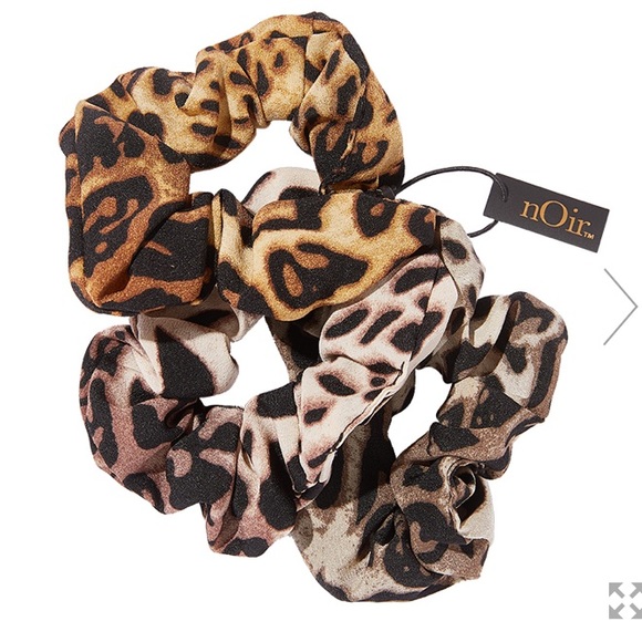 Noir Ombré Leopard Scrunchies 3 Pack - Picture 2 of 2